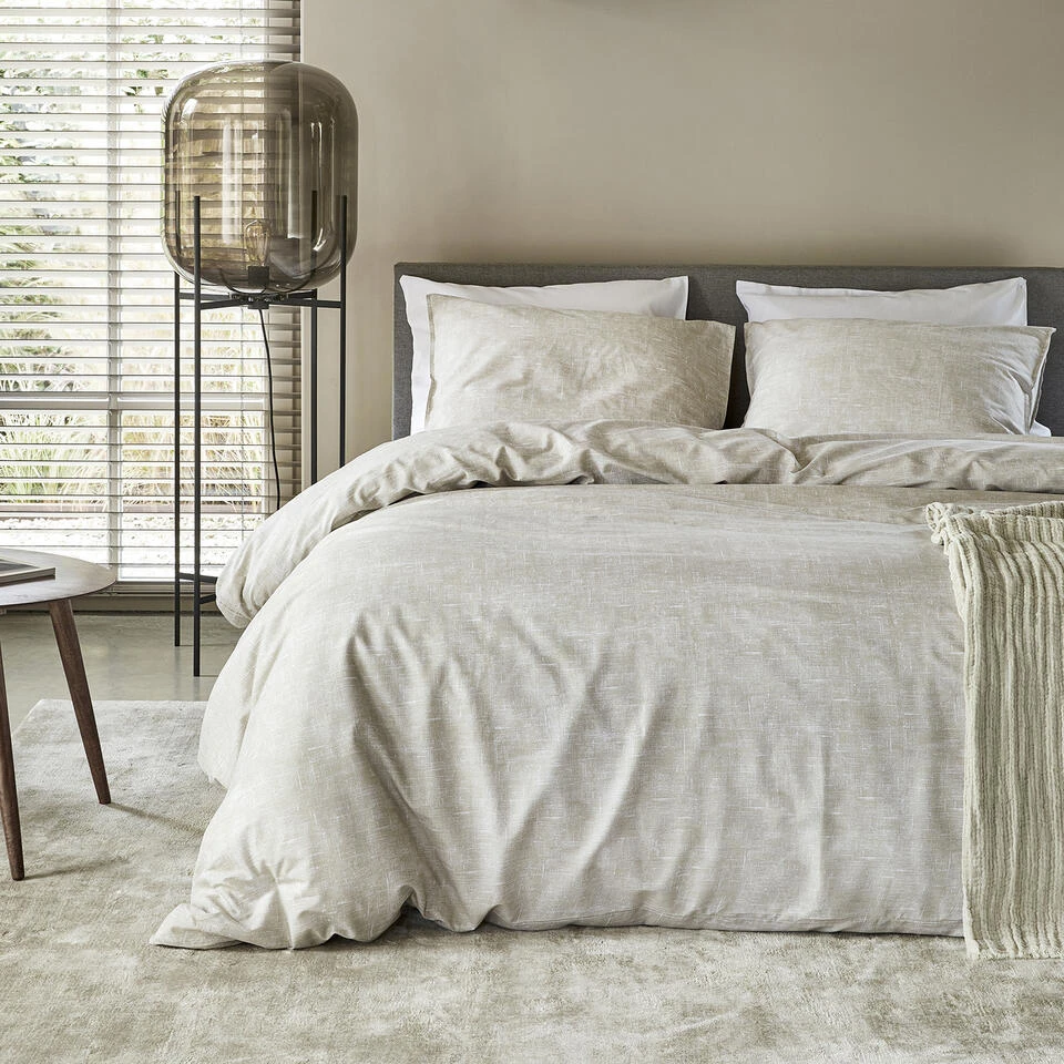 Damai Dekbedovertrek Ebba - Biologisch Katoen - 260x200/220 Cm - Beige 5 Damai Dekbedovertrek Ebba - Biologisch Katoen - 260x200/220 Cm - Beige - Afbeelding 3