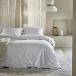 Damai Dekbedovertrek Ebba - Biologisch Katoen - 200x200/220 Cm - Off White -Knusse Nacht 1000064225 0102