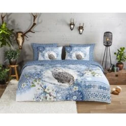 HIP Dekbedovertrek "Phalini" - Blauw - (140x220 Cm) -Knusse Nacht 1000065843 0101