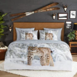 Good Morning Dekbedovertrek "Lynx" - Grijs - (200x220 Cm) -Knusse Nacht 1000065845 0102