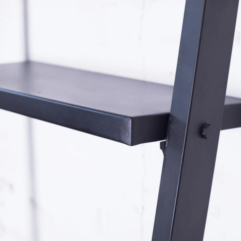 Giga Meubel Ladder Nachtkastje Metaal - Zwart - 180cm - Kast Brooke 6 Giga Meubel Ladder Nachtkastje Metaal - Zwart - 180cm - Kast Brooke - Afbeelding 4