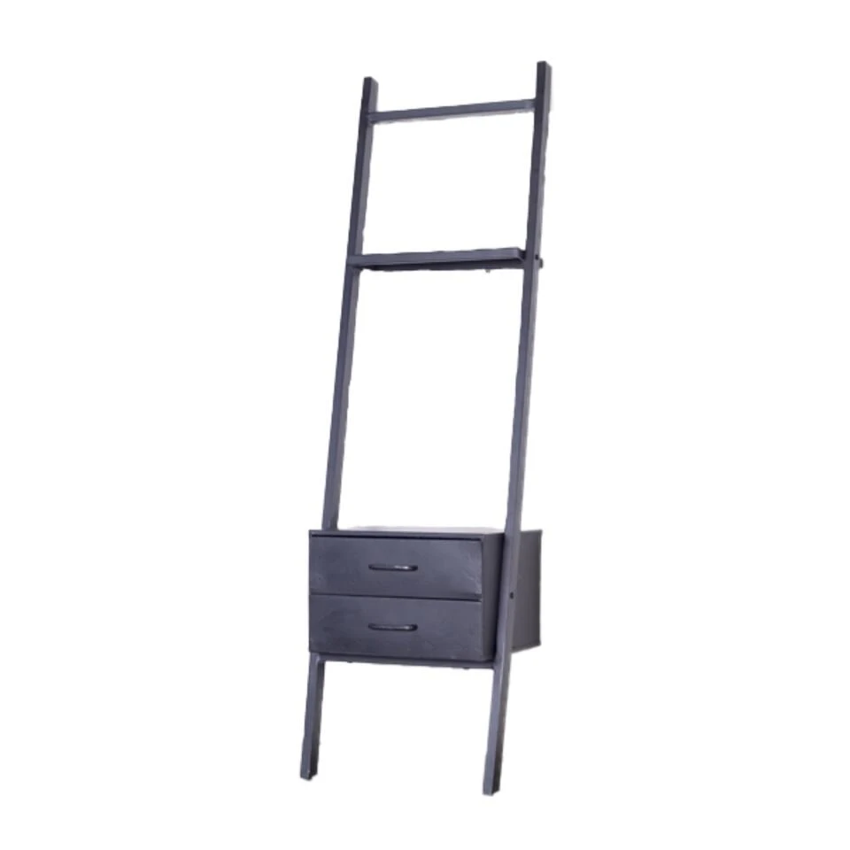 Giga Meubel Ladder Nachtkastje Metaal - Zwart - 180cm - Kast Brooke 3 Giga Meubel Ladder Nachtkastje Metaal - Zwart - 180cm - Kast Brooke