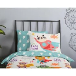 Good Morning Dekbedovertrek "Superhero" - Multi - (140x220 Cm) -Knusse Nacht 1000068634 0110