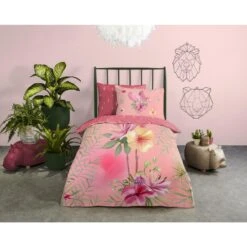 Good Morning Dekbedovertrek "Queen" - Roze - (140x220 Cm) -Knusse Nacht 1000068636 0101