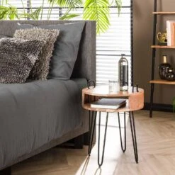 Giga Meubel Nachtkastje Acaciahout - 45x50x45cm - Massief -Knusse Nacht 1000069545 0102