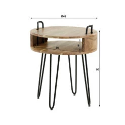 Giga Meubel Nachtkastje Acaciahout - 45x50x45cm - Massief -Knusse Nacht 1000069545 0103