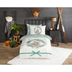 Good Morning Dekbedovertrek "Icebear" - Ecru - (140x220 Cm) -Knusse Nacht 1000070225 0101