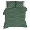 Romanette Flanellen Dekbedovertrek Murad Groen-2-persoons (200 X 200/220 Cm) -Knusse Nacht 1000071261