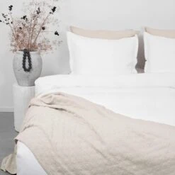 Town & Country Dekbedovertrek Chester Wafel Wit-2-persoons (200 X 200/220 Cm)