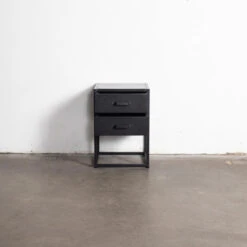 Giga Meubel Nachtkastje Zwart Metaal - 42x42x60cm - Kast Stijn -Knusse Nacht 1000071412 0103