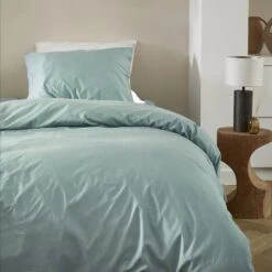 Cinderella Weekend - Dekbedovertrek - Katoen - 140x200/220 Cm - Mineral Green -Knusse Nacht 1000071979 0101