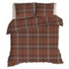 Romanette Flanellen Dekbedovertrek Stirling Roestbruin-Lits-jumeaux (240 X 20... -Knusse Nacht 1000073525