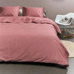 Ambiante Dekbedovertrek Uni Cotton Pink-2-persoons (200 X 200/220 Cm) -Knusse Nacht 1000076655 0102