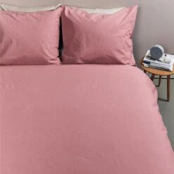 Ambiante Dekbedovertrek Uni Cotton Pink-1-persoons (140 X 200/220 Cm) -Knusse Nacht 1000076657 0103