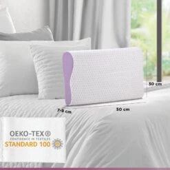 Anatomisch Lavendel Memory Foam Hoofdkussen 30x50 Cm -Knusse Nacht 1000080657 0102