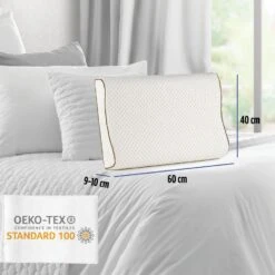 Vitapur Anatomisch Latex Hoofdkussen XL - 60x40 Cm -Knusse Nacht 1000080659 0102