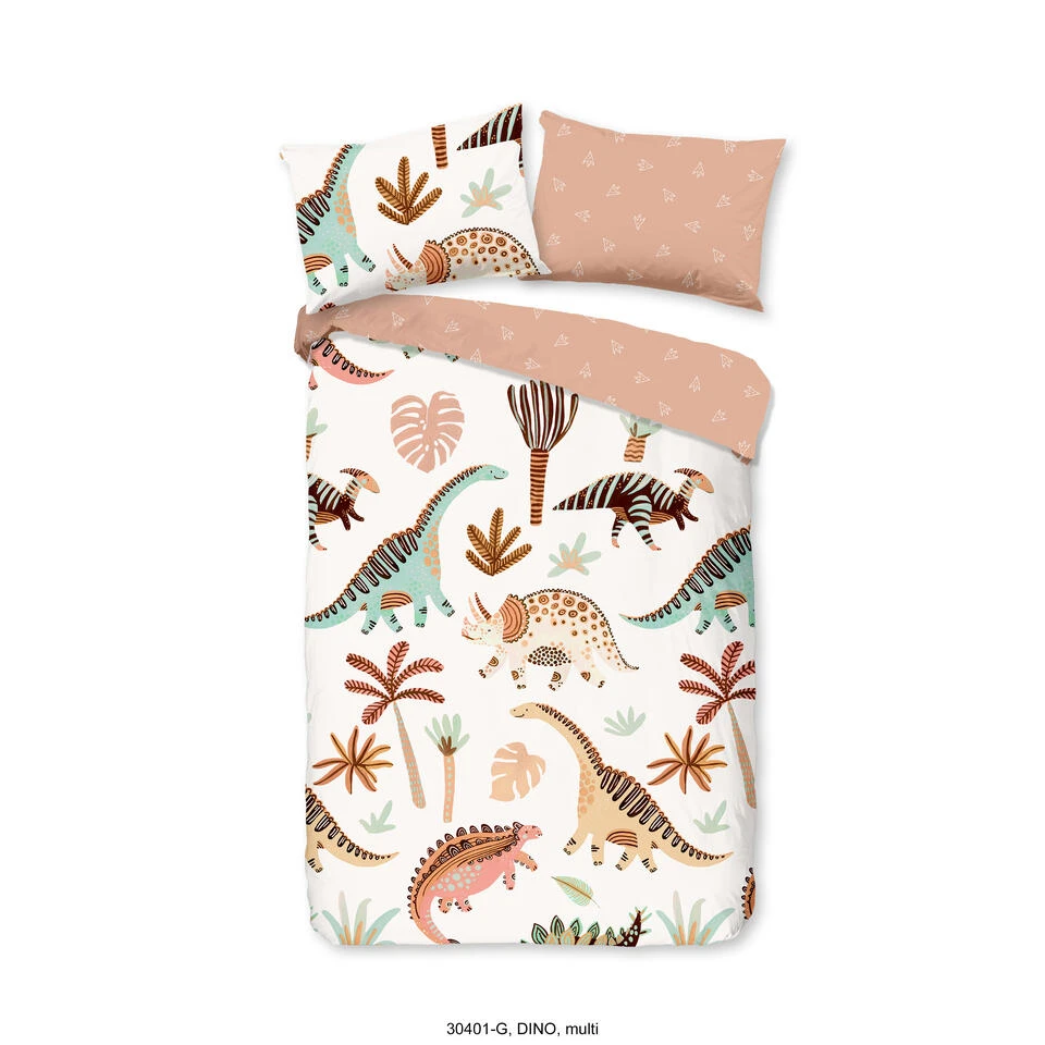 Good Morning Dekbedovertrek "Dino" - Multi - (100x135 Cm) 3 Good Morning Dekbedovertrek "Dino" - Multi - (100x135 Cm)