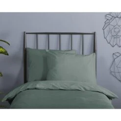 Good Morning Dekbedovertrek "" - Groen - (100x135 Cm) -Knusse Nacht 1000083380 0110