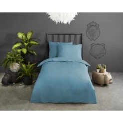 Good Morning Dekbedovertrek "" - Blauw - (100x135 Cm) -Knusse Nacht 1000083384 0101