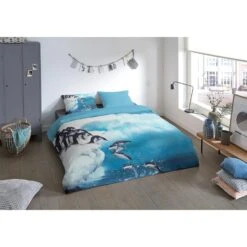 Pure Dekbedovertrek "Jump" - Blauw - (200x220 Cm) -Knusse Nacht 1000083869 0101