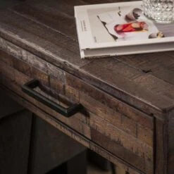 Industrieel Nachtkastje Marly Acaciahout 1 Lade - 35x45x60 Cm - Hout - Bruin -Knusse Nacht 1000084483 0102