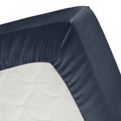 Cinderella Sundays - Hoeslaken (tot 30 Cm) - Satijn - 100x220 Cm - Marine -Knusse Nacht 1000085916 0101