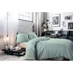 BLCKOUT Dekbedovertrek Oslo - 240x200/220 - Groen -Knusse Nacht 1000086652 0101