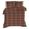 Romanette Flanellen Dekbedovertrek Stirling Roestbruin-2-persoons (200 X 200/... -Knusse Nacht 1000087825