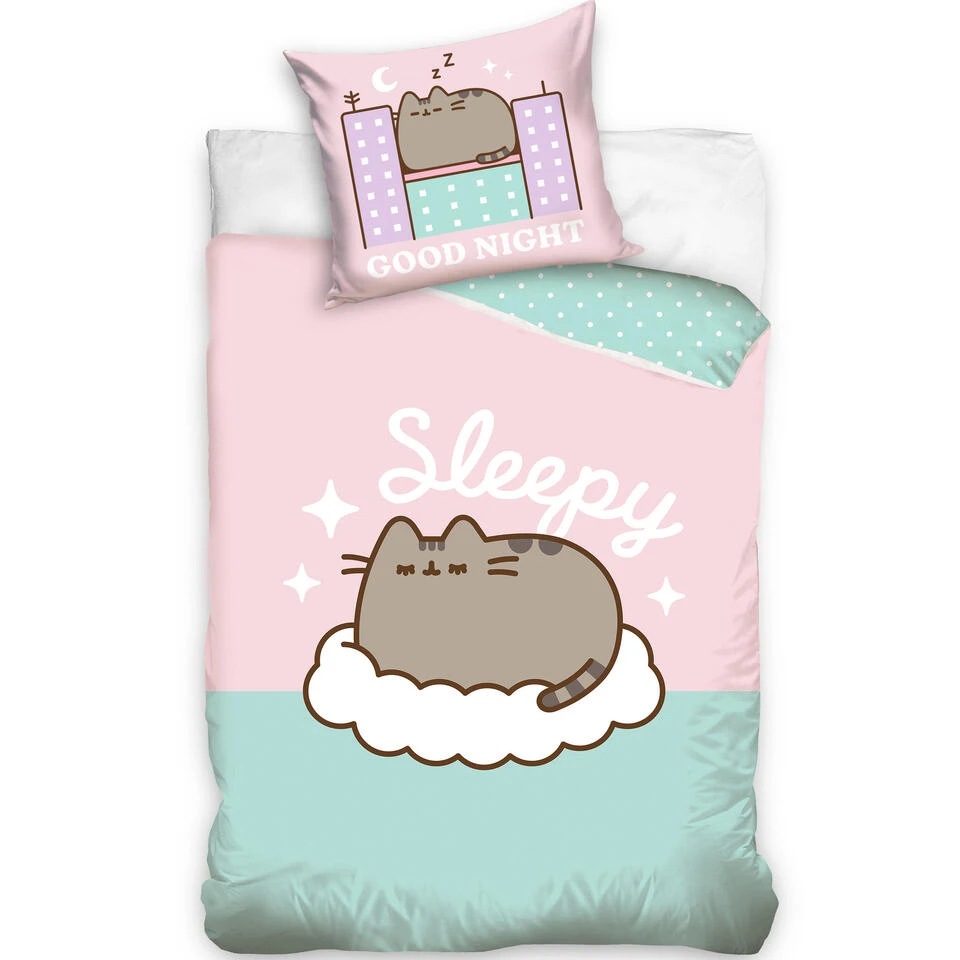 Pusheen Dekbedovertrek, Sleepy - Eenpersoons - 140 X 200 Cm - Katoen 3 Pusheen Dekbedovertrek, Sleepy - Eenpersoons - 140 X 200 Cm - Katoen