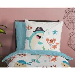 Good Morning Dekbedovertrek "Seaworld" - Multi - (100x135 Cm) -Knusse Nacht 1000092744 0110