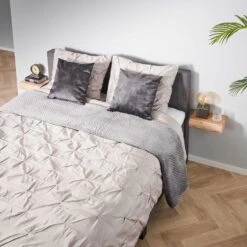 Zwevend Nachtkastje Freya Klein Acaciahout Set Van 2 - 20x30x8 Cm - Hout - Bruin -Knusse Nacht 1000093358 0102