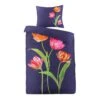 Papillon Dekbedovertrek Tulips - 140x200/220 Cm - Navy -Knusse Nacht 1000093519