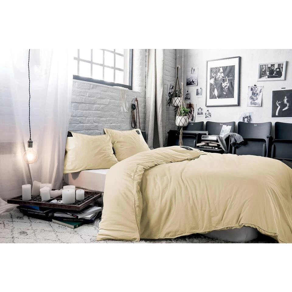 BLCKOUT Dekbedovertrek Oslo - 240x200/220 - Lichtgeel 4 BLCKOUT Dekbedovertrek Oslo - 240x200/220 - Lichtgeel - Afbeelding 2