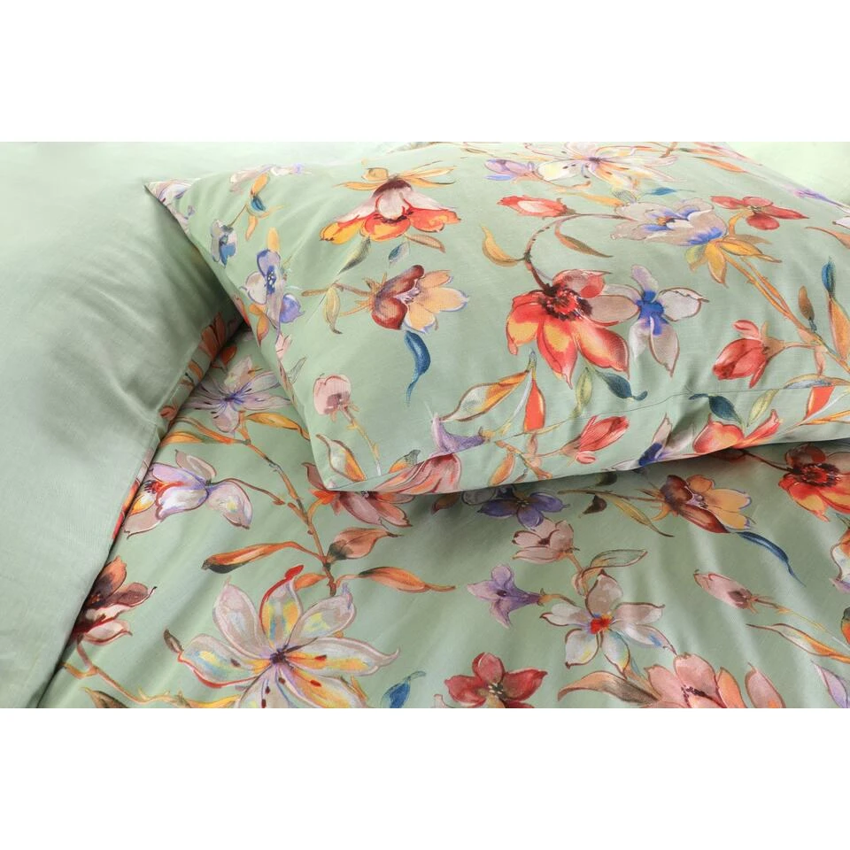 Papillon Dekbedovertrek Nora- 200x200/220- Groen 6 Papillon Dekbedovertrek Nora- 200x200/220- Groen - Afbeelding 4