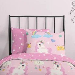 Good Morning Dekbedovertrek "Unilove" - Roze - (120x150 Cm) -Knusse Nacht 1000094416 0103