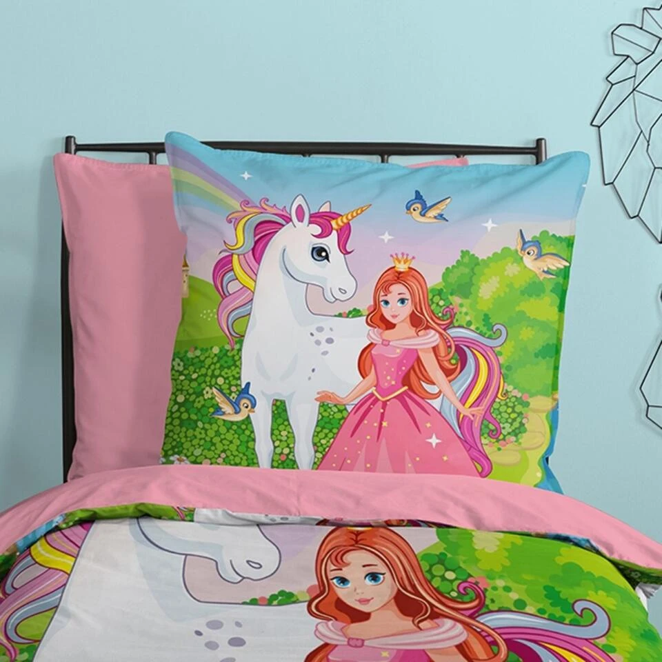 Good Morning Dekbedovertrek "Fairytale" - Multi - (140x220 Cm) 4 Good Morning Dekbedovertrek "Fairytale" - Multi - (140x220 Cm) - Afbeelding 2