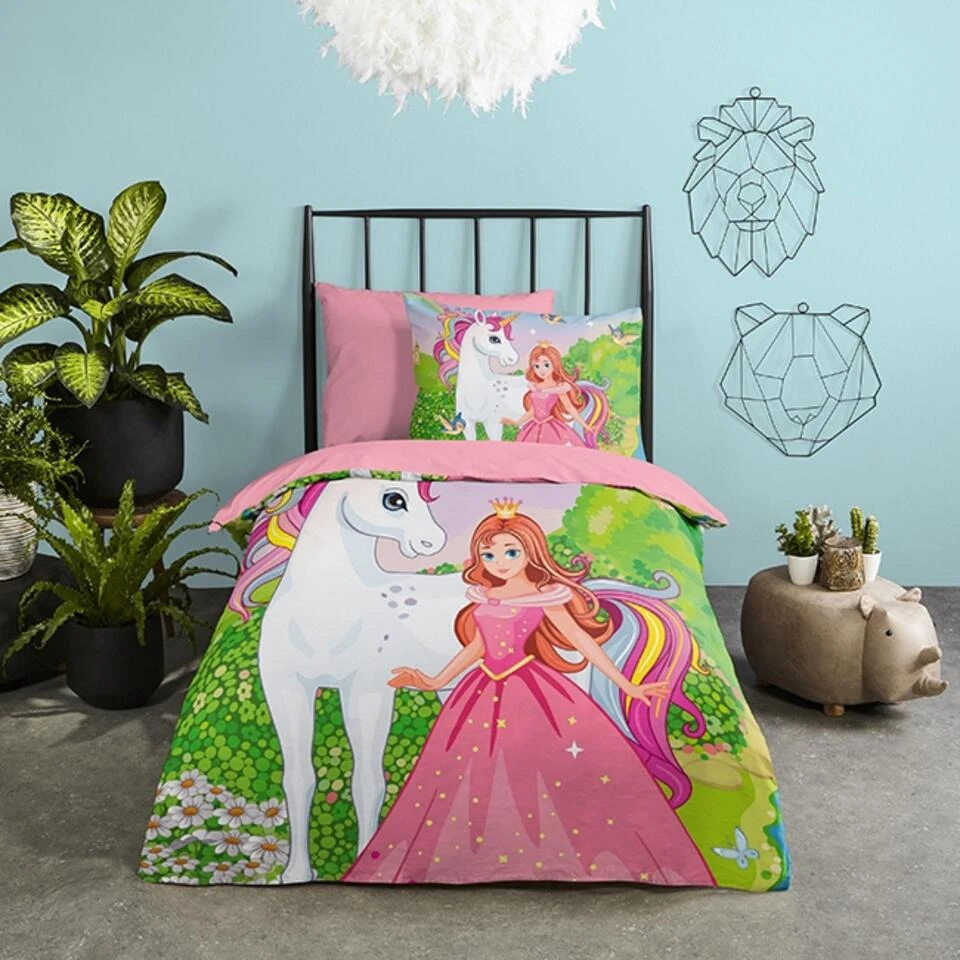 Good Morning Dekbedovertrek "Fairytale" - Multi - (140x220 Cm) 6 Good Morning Dekbedovertrek "Fairytale" - Multi - (140x220 Cm) - Afbeelding 4