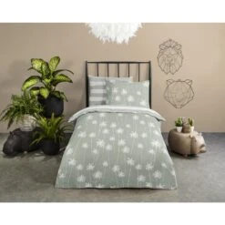 Good Morning Dekbedovertrek "Summer" - Groen - (100x135 Cm) -Knusse Nacht 1000094442 0101