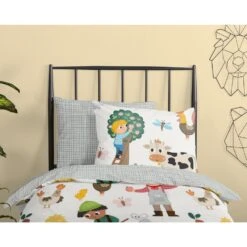 Good Morning Dekbedovertrek "Farm" - Multi - (140x220 Cm) -Knusse Nacht 1000094445 0110
