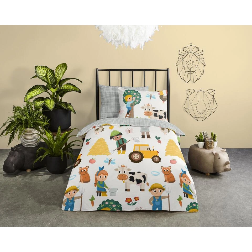 Good Morning Dekbedovertrek "Farm" - Multi - (120x150 Cm) 4 Good Morning Dekbedovertrek "Farm" - Multi - (120x150 Cm) - Afbeelding 2