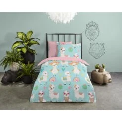 Good Morning Dekbedovertrek "Lamalife" - Multi - (120x150 Cm) -Knusse Nacht 1000094457 0101