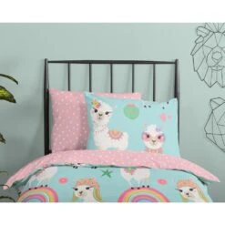 Good Morning Dekbedovertrek "Lamalife" - Multi - (120x150 Cm) -Knusse Nacht 1000094457 0110