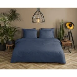 HIP Dekbedovertrek "" - Blauw - (240x220 Cm) -Knusse Nacht 1000096050 0101