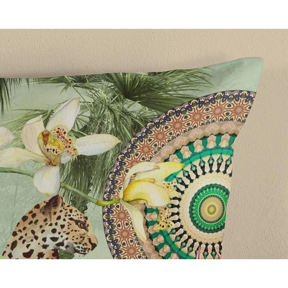 HIP Dekbedovertrek "Abhita" - Groen - (200x220 Cm) 6 HIP Dekbedovertrek "Abhita" - Groen - (200x220 Cm) - Afbeelding 4