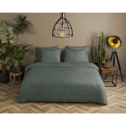HIP Dekbedovertrek "" - Groen - (200x220 Cm) -Knusse Nacht 1000096066 0101