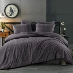 Day Dream Duuk - Dekbedovertrek - Tweepersoons - 200x200/220 Cm - Grijs -Knusse Nacht 1000097210 0101