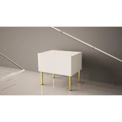 Nachtkastje Hexa 45x50x37 Wit -Knusse Nacht 1000098222 0103