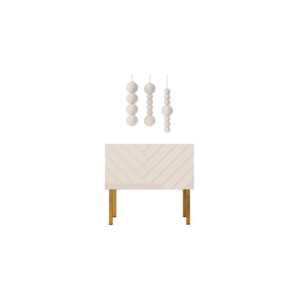 Nachtkastje Gala 45x50x37 Wit 4 Nachtkastje Gala 45x50x37 Wit - Afbeelding 2