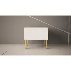 Nachtkastje Gala 45x50x37 Wit 8 Nachtkastje Gala 45x50x37 Wit -Knusse Nacht 1000098223 0102