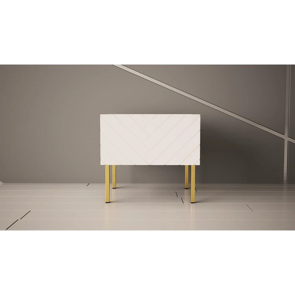 Nachtkastje Gala 45x50x37 Wit 5 Nachtkastje Gala 45x50x37 Wit - Afbeelding 3